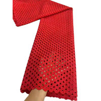 Motif d'écailles de poisson couleur unie dentelle soluble dans l'eau tissu de broderie creux vêtements en dentelle rose pour les femmes robe