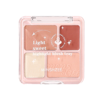 Palette de fards à joues et illuminateurs MINSHZEE 4 couleurs, fini mat, poudre mélangeable pour les joues, palette de maquillage en gros