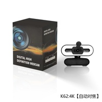 Kamera Web HD 4K dengan mikrofon, kamera Web Laptop komputer PC dengan lampu isi dapat diputar