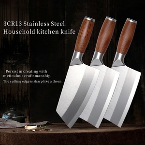 Juego de tres piezas de cuchillos afilados para rebanar, picar y cortar carne, de acero inoxidable forjado de alta calidad, OEM/ODM DIY - Product Image 6