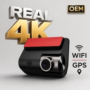 Câmera de Painel Automotivo 4K DVR para Carro com WiFi Integrado, GPS, Super Capacitor 1.5F, Lente Dupla, Visão Noturna, Gravação em Loop e Tela IPS de 3.0 Polegadas - Product Image 1