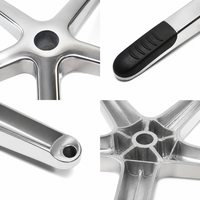 Base de chaise de bureau pivotante en alliage d'aluminium 5 étoiles, pièce de rechange moulée sous pression polie OEM