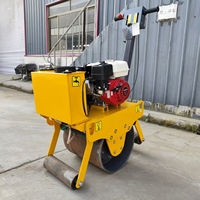 Compacteur vibrant à double tambour, télécommandé en option, pour travaux municipaux et réparations, mini-compacteur portatif