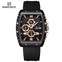 Jam Tangan Pria NAVIFORCE 8025 Mewah, Olahraga, Quartz Digital Analog Dual Display Tahan Air untuk Pria