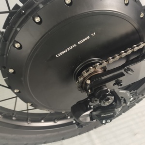 Vélo de montagne électrique haute puissance Domain S5 72V 15000, cadre en acier carbone, roues de 21 pouces, batterie intégrée, vitesse unique, vente en gros - Product Image 3