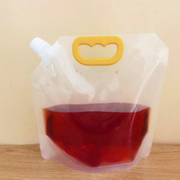 Sac compostable avec bec verseur, pochette en plastique pour eau potable avec grande poignée et bec verseur 1L 3L 5L