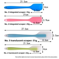 Spatule en silicone transparente à couverture complète intégrée mélangeant crème et beurre en caoutchouc grattoir à gâteau pour usage domestique