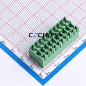 DB2EVHB-3.81-2*10P-GN Plug-in Terminal Block Through hole,P=3.81mm Connector Board-to-Board / Socket - Closed 2x10P 3.81mm Green - Product Image 2