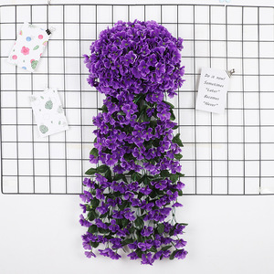 Flor Artificial de Hortensia Grande, Chlorophytum Comosum, Decoración de Pared con Violetas Artificiales, Flor de Plástico Artificial para Balcón - Product Image 4