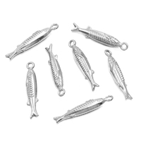 Bijoux fantaisie en gros DIY : Breloques animaux marins mignons, hypoallergéniques, en acier inoxydable plaqué or 18 carats, pendentif poisson 3D, collier et boucles d'oreilles
