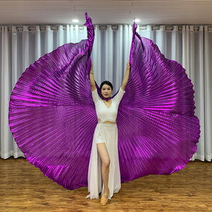 Costume de scène de danse du ventre pour adultes, ailes argentées en polyester, style oriental égyptien <span class=keywords><strong>indien</strong></span> arabe - Product Image 6