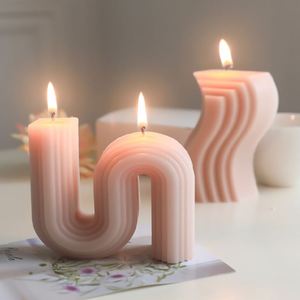 Home Decor Wedding Gifts Craft Supplies DIY Geometric Shape Aromatic Candles Mold Silicone Epoxy Resin/soap Mold Candle Making - Product Image 4