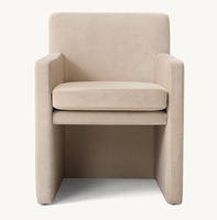 Fauteuil de salle à manger en tissu sur rail de haute qualité, avec cadre en bois massif, couleur personnalisée, style postmoderne italien MATIA, pour hôtel et restaurant