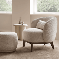 Canapé d'angle moderne modulable et incurvé en velours Boucle blanche Canapé simple moderne de luxe Fauteuil de salon