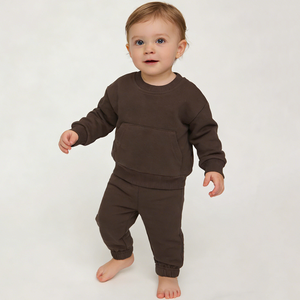 IBaifei Set Personalizzato in Cotone Biologico per Neonati, Tuta con Zip per Bambini, Pantaloni della Tuta, Abbigliamento in Spugna Francese per Neonati - Product Image 2