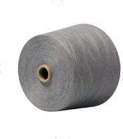 5 #   Hilo de Poliéster 100% Gris Melange 32S, Hilado en Anillo para Tejer