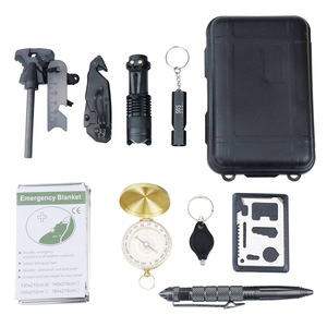 Boîte de survie extérieure multifonctionnelle, 10 pièces, Kit de survie pour le faune, fournitures d'urgence, SOS - Product Image 2