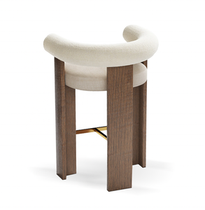 Nordischer Stil Mid-Century-Modern Massivholz Kommerzieller Barhocker für Zuhause und Restaurant - Product Image 5