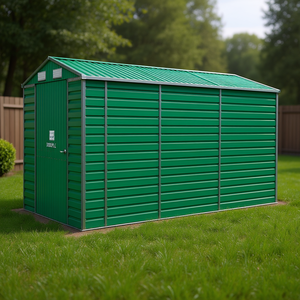 Casetta da Giardino in Acciaio Zincato Verde D0100X38FL6, Ampio Spazio di Stoccaggio per Esterni di Qualità Premium - Product Image 2