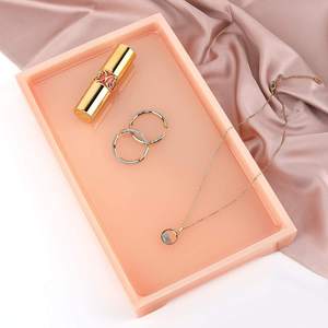 Plateau de rangement de salle de bain en polyrésine, plateau de vanité en résine à usage domestique, organisateur de table pour bougies savon serviette <span class=keywords><strong>parfum</strong></span> - Product Image 6