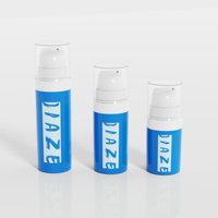 Flacon pompe sans air de haute qualité avec logo personnalisé 801, 5 ml/10 ml/15 ml - Flacon sans air en plastique PP pour les soins de la peau de luxe