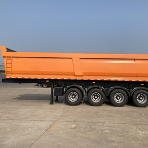Semi-remorque benne basculante à 4 essieux en U, robuste et personnalisable, directement d'usine, avec pneus en acier 12R22.5, capacité 30000 kg - Product Image 5