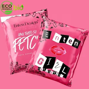 Benutzer definierte Poly Mailer für Kleidung rosa wasserdichte Verpackung recycelbare Umschlag Kurier Versand Kunststoff verpackung Tasche für Kleidung