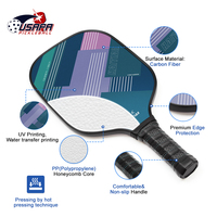 Panneau en nid d'abeille PP Texture givrée en fibre de verre Palettes de pickleball USAPA Deux raquettes avec quatre balles