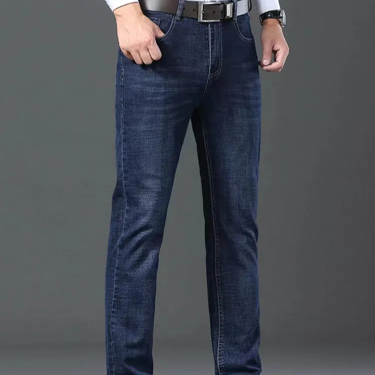 กางเกงยีนส์แฟชั่น2023สำหรับผู้ชายกางเกงยีนส์สไตล์นักธุรกิจแบบใหม่