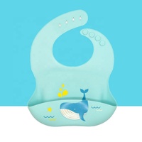 Bavoirs en silicone pour bébés, animaux mignons et dessins animés, sans BPA avec fermeture à bouton, bavoirs unis pour enfants, personnalisables