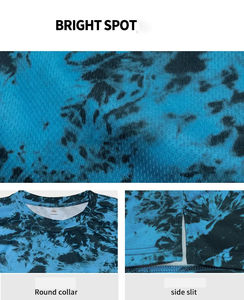 Venta al por mayor de buena calidad Hombres 100% poliéster Sublimación Impreso Hombro caído elegante Cuello redondo Camiseta de manga corta - Product Image 5