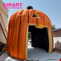 Arche gonflable géante en forme de citrouille pour la décoration d'entrée à la fête d'Halloween