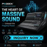 PADOCK Console de mixage numérique professionnelle 12 canaux - 99 effets DSP avec Bluetooth - ME-2400