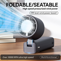 Ventilateur portable pliable d'extérieur, mini-ventilateur turbo à pales, turbine haute vitesse, puissant