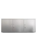 Armoire murale en acier inoxydable de qualité commerciale, double porte coulissante, finition polie, capacité de charge de 300 kg/m, cuisine