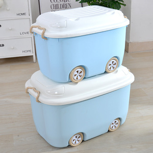 Amazon Offre Spéciale en plastique maison ménage boîte de rangement en plastique pour enfants <span class=keywords><strong>jouet</strong></span> avec roues boîte de rangement pour enfants - Product Image 2