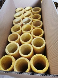 Ống cách nhiệt sợi nhỏ Đồng bằng thủy tinh len ống Bìa cách nhiệt Ống ThủY Tinh len cho đường ống cách nhiệt - Product Image 5