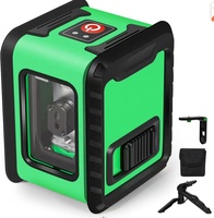 Niveau laser auto-nivelant ACSTFR à faisceaux verts, 2 lignes croisées, alimenté par batterie, haute précision, avec support magnétique
