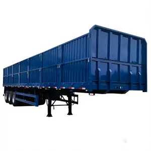 Mejor venta 3/Tri Axle 40/50/60 Ton Semi-Trailer Valla de carga Remolque de transporte de animales para ganado en venta en Nigeria