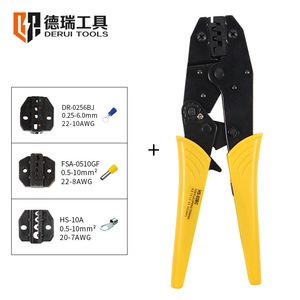 Zhiguang Derui HS-03BC Multi-Jaw Oxford-Wrapped Crimping Pliers High Carbon Steel Tool Connector <b>Wire</b> <b>Crimpers</b> Combination Set - Product Image 1