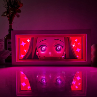 Anime Paper Cut LED Light Box Handmade Manga Shadow Lamp Carving Night Light Lampe de table pour décoration de chambre