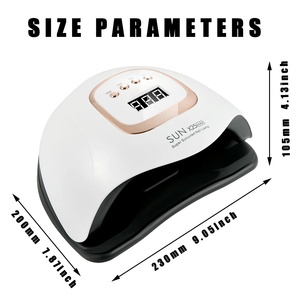 Lámpara UV LED Sun X25 MAX, 81 LED, Profesional, para Secado de Esmalte de Gel, con Sensor Automático y Temporizador, Portátil, Herramienta de Manicura, Metálica - Product Image 5