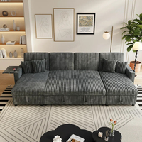 Huichen Hogar personalizado en forma de U plegable esquina plegable sofá cama extraíble para sala de estar sofá viene cama modelo de lujo con almacenamiento
