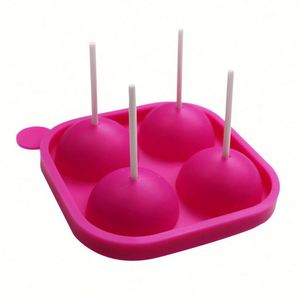 Moule en silicone pour bonbons durs en forme de boule ronde à 4 trous, écologique, échantillon gratuit, qualité alimentaire, OEM/ODM - Product Image 2