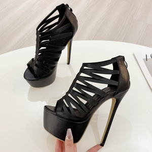 Nouvelle Tendance Mode 2025 : Sandales à Talon Aiguille en Maille à Bout Ouvert pour Femmes, Chaussures de Soirée Noires avec Fonctionnalité Extérieure - Product Image 2