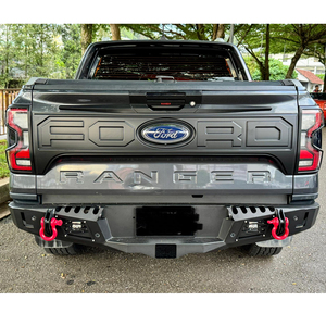 Pour <span class=keywords><strong>Ford</strong></span> <span class=keywords><strong>Ranger</strong></span> T9 2022 et modèles ultérieurs : Pare-chocs arrière avec crochets de <span class=keywords><strong>remorquage</strong></span> et position de pompe personnalisable pour autres modèles de pick-up – Kit de mise à niveau tout-terrain - Product Image 1