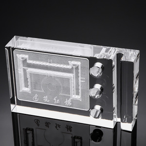 Alta Qualidade K9 Transparente 3D Laser Cubo De Cristal Embrião Branco Esculpido Artesanato De Vidro De Cristal Ornamentos - Product Image 3