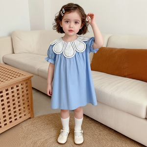 Vestidos de Niña con Bordado Hongbo, Cuello de Pétalos, Mono Elegante de Princesa para Fiesta de Cumpleaños - Product Image 3