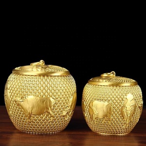 Yuanbao du zodiaque chinois, coq, décoration de bureau à domicile, porte-bonheur et Ruyi, Yuanbao en cuivre, coq doré, générateur de richesse - Product Image 3