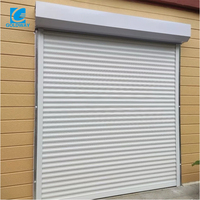 Porte à enroulement en aluminium isolée haute résistance, résistante aux intempéries, avec lames extrudées de sécurité